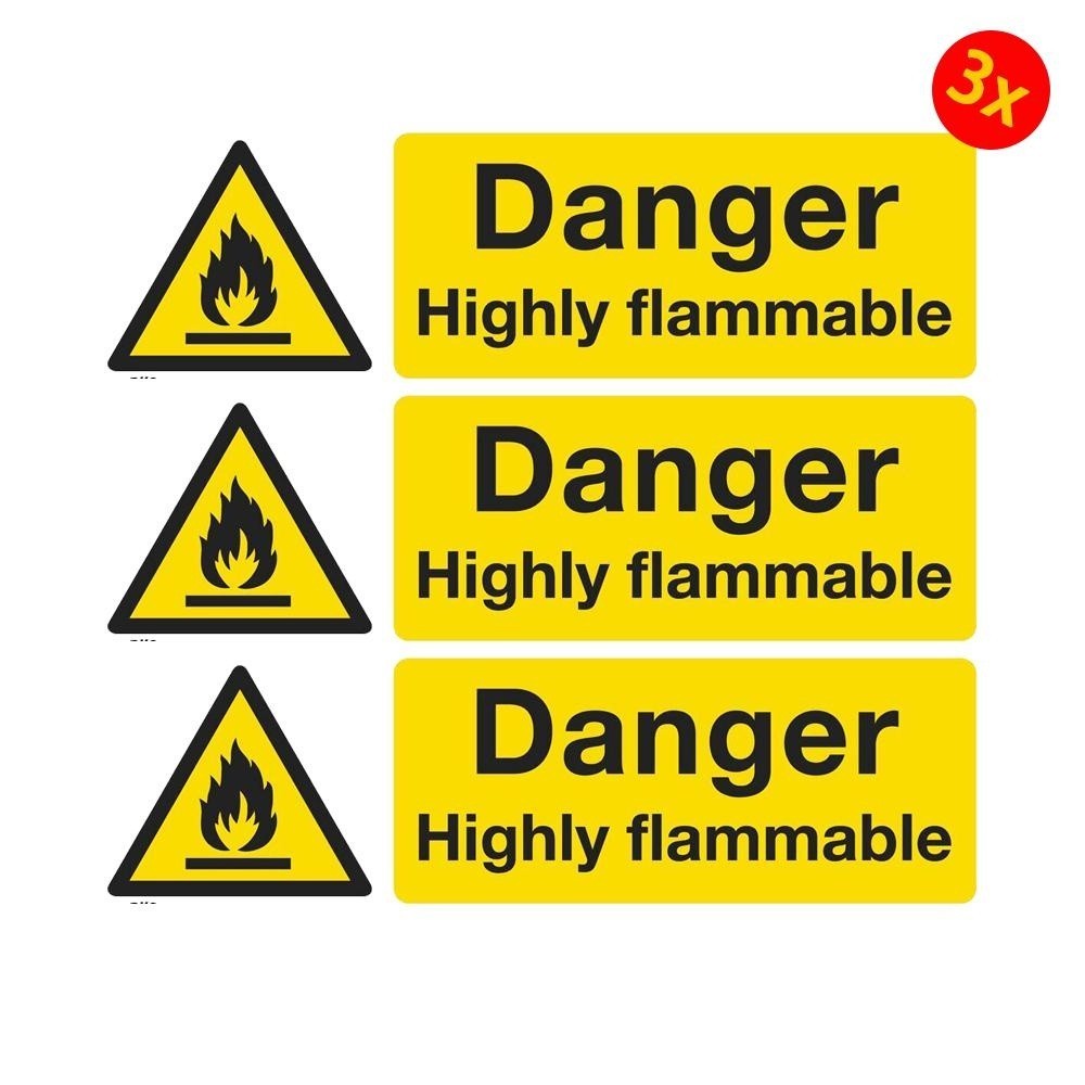 Pack of 3 Warning Safety Sign  - Heavy Equipment Stickers review and price