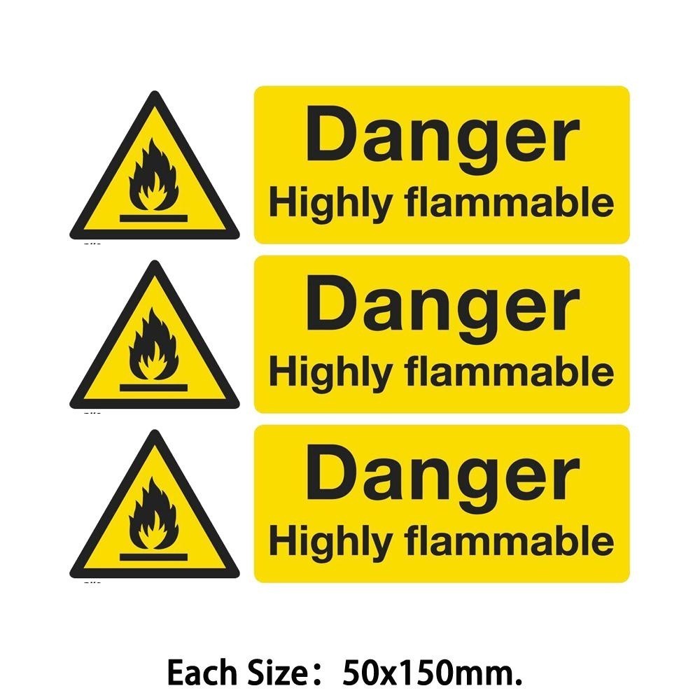 Pack of 3 Warning Safety Sign  - Heavy Equipment Stickers review and price