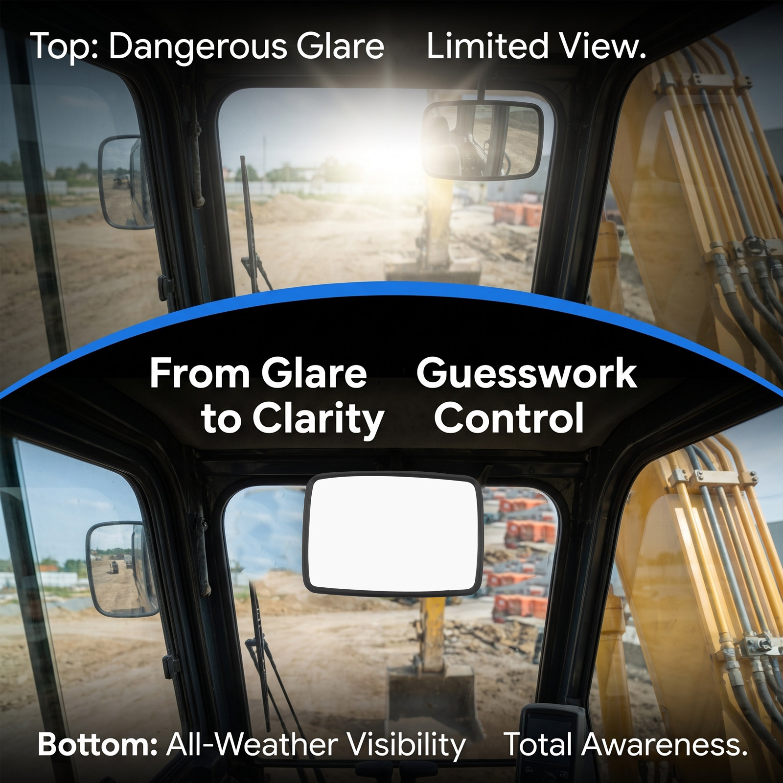 Excavator Rearview Mirror Wide - Heavy Equipment Definition review and price