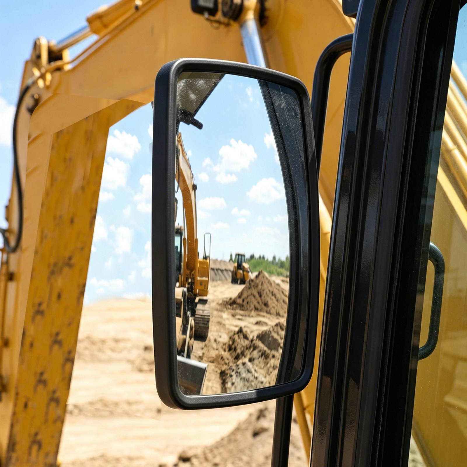 Excavator Rearview Mirror Wide - Heavy Equipment Definition review and price