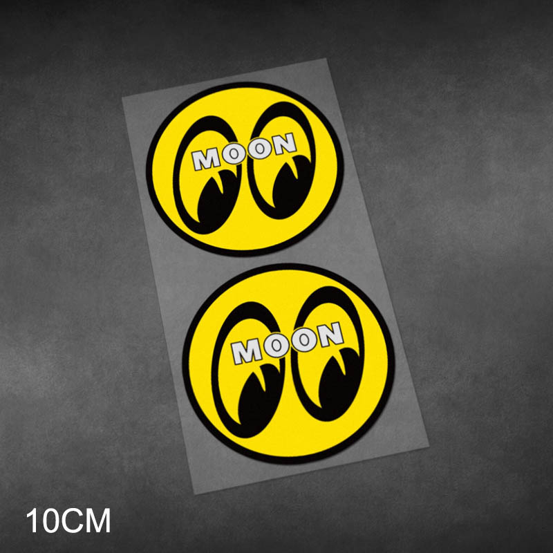 A Pair Retro MOON Racing Refle - Heavy Equipment Stickers review and price