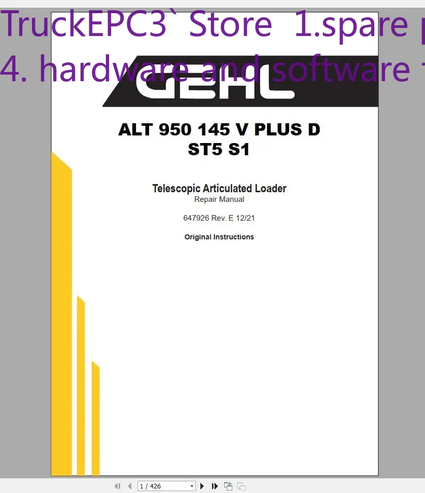 TruckEPC3 GEHL Machinery Heavy - Heavy Equipment Pdf review and price