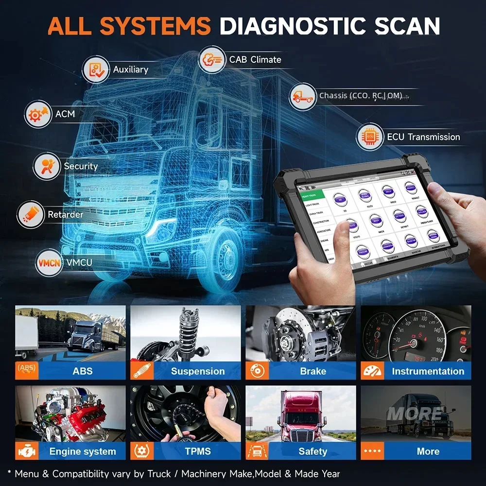 ANCEL X7 HD Heavy Duty Truck D - Heavy Equipment Diagnostic Tool review and price