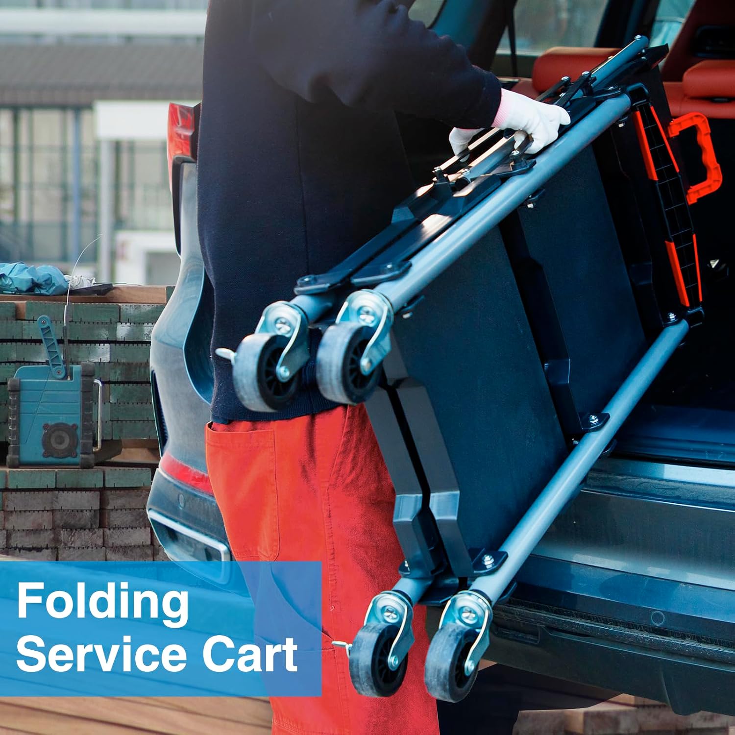 3-Shelf Foldable Rolling Utili - Heavy Equipment Supplies review and price